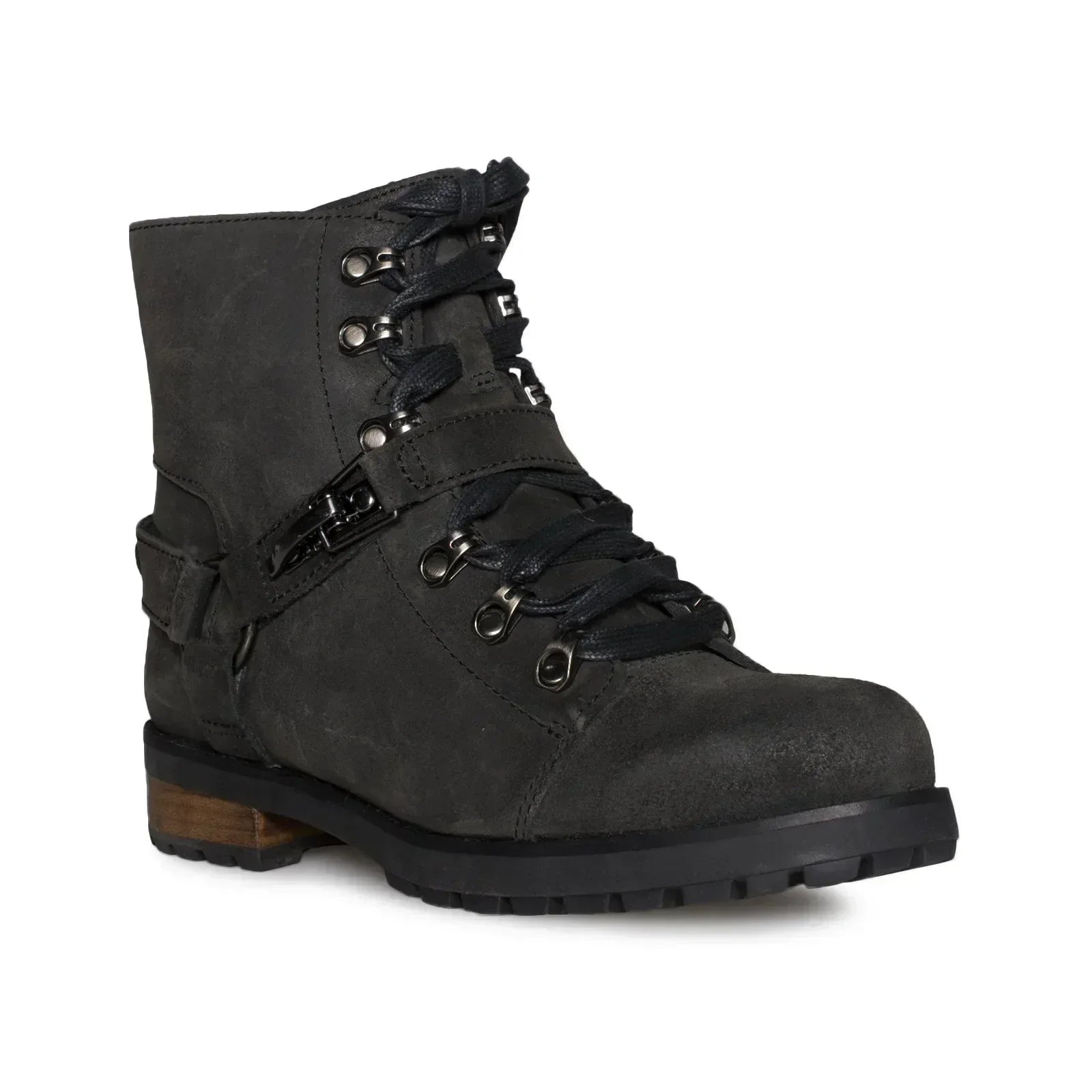 UGG Fritzi Lace-Up Black Boots - Women's