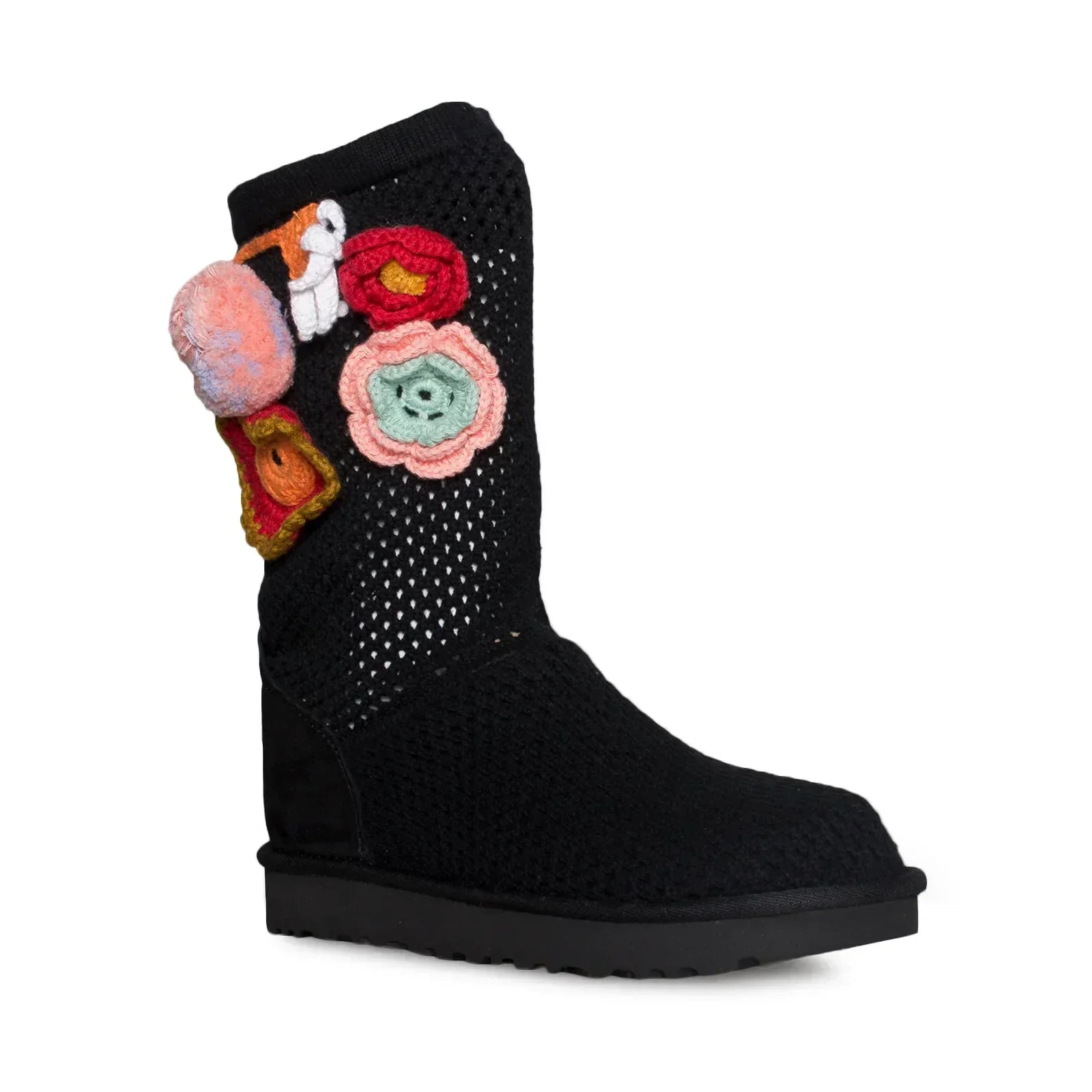 UGG Crochet Black Boots - Women's