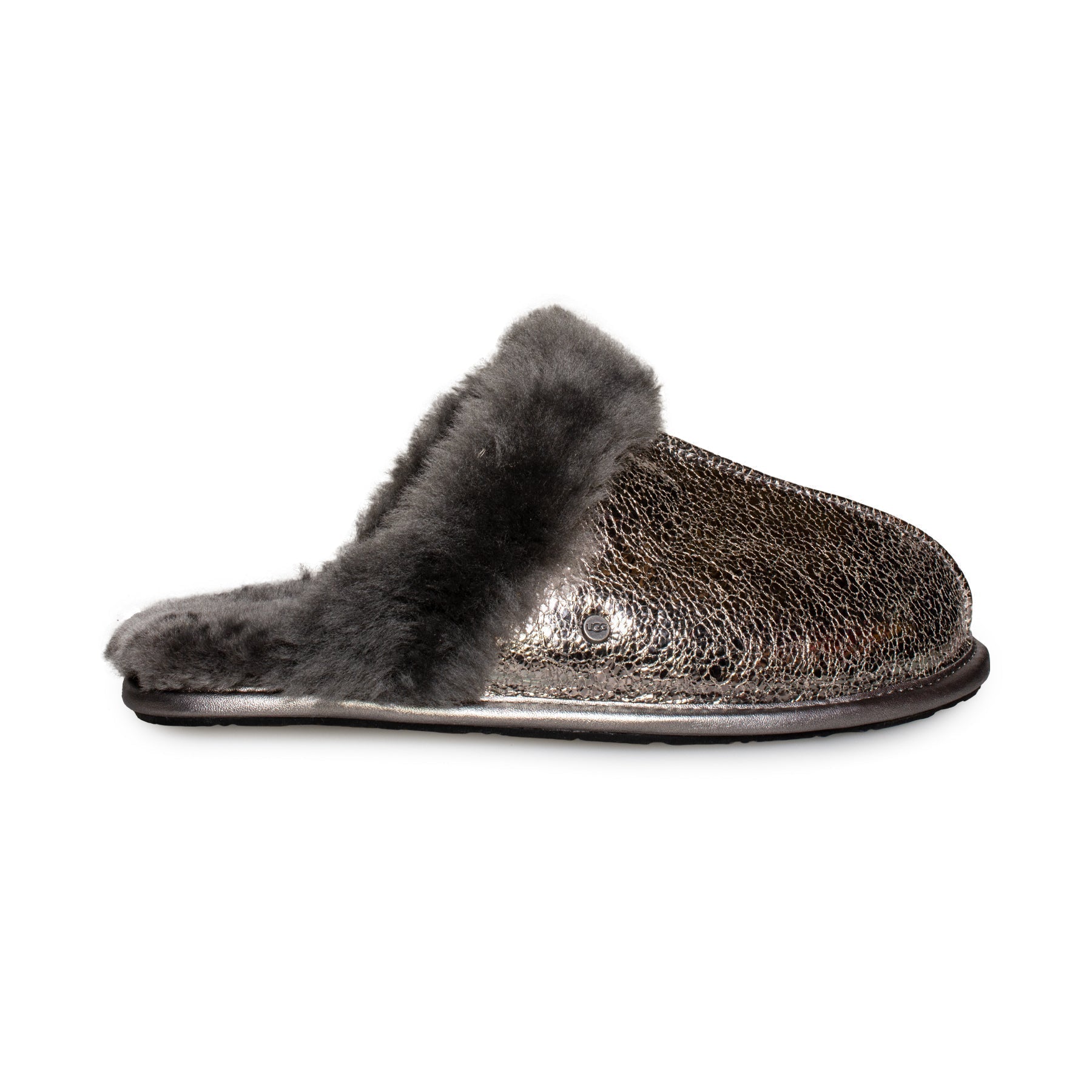 UGG Scuffette II Metallic Sparkle Gunmetal Slippers - Women's