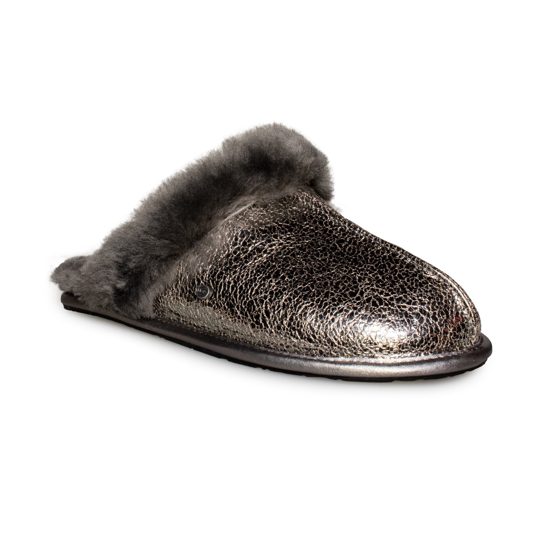 UGG Scuffette II Metallic Sparkle Gunmetal Slippers - Women's