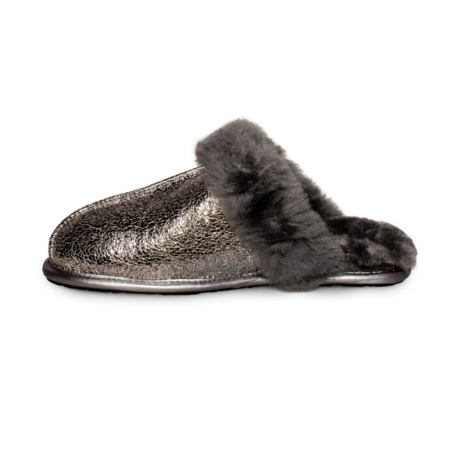 UGG Scuffette II Metallic Sparkle Gunmetal Slippers - Women's