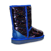 UGG Classic Short Sequin Navy Tonal Boots - Women's