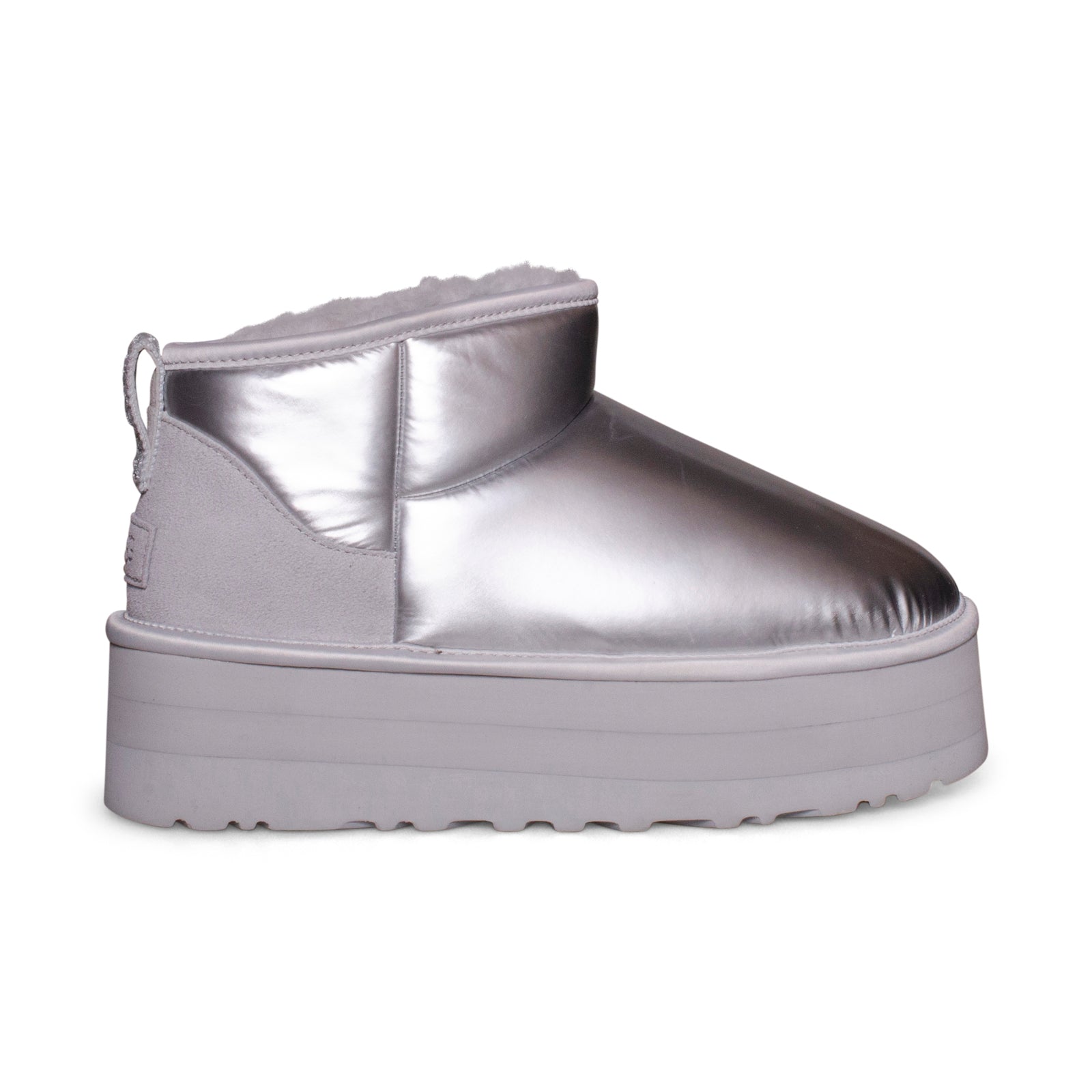 UGG Ultra Mini Platform Hi Shine Silver Boots - Women's