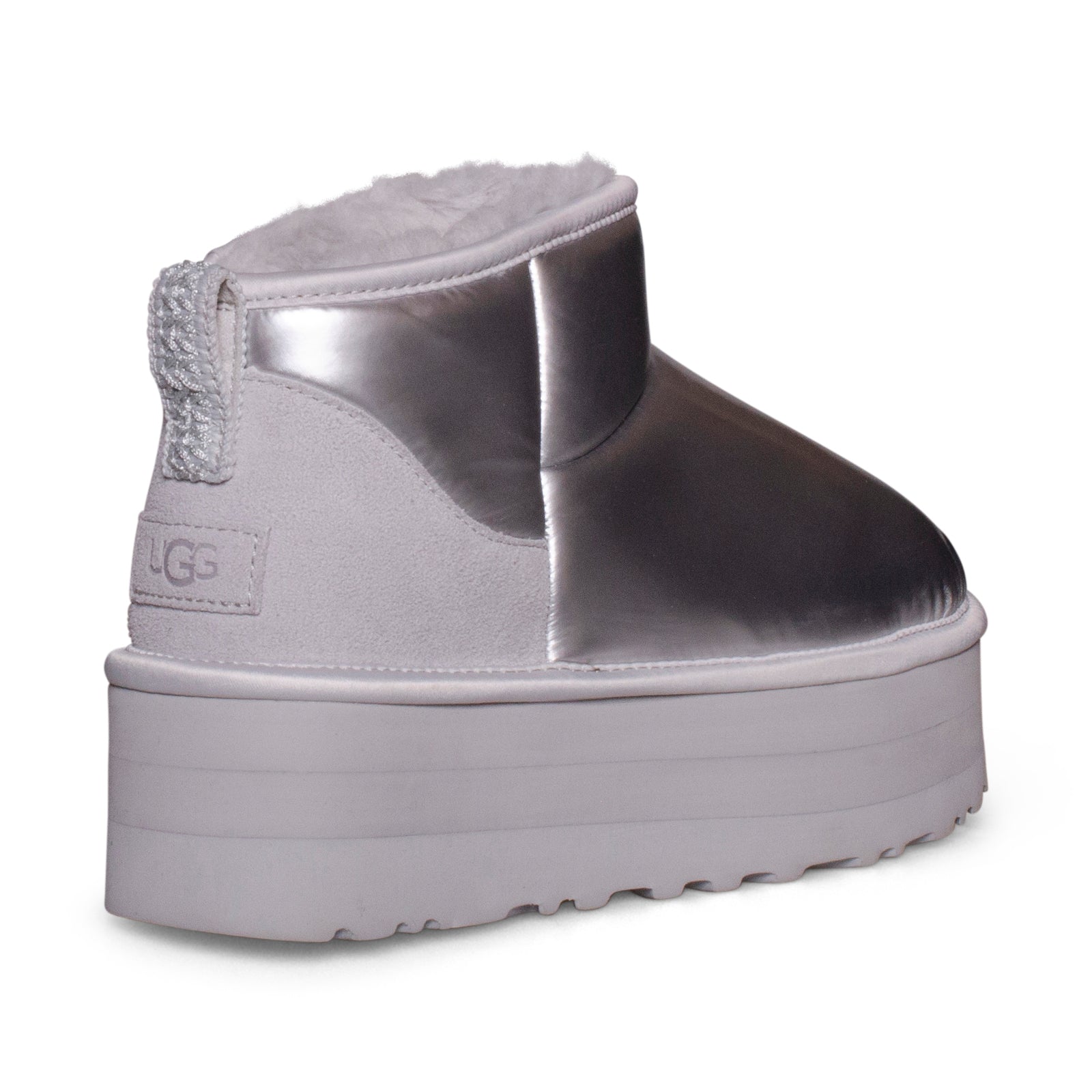 UGG Ultra Mini Platform Hi Shine Silver Boots - Women's