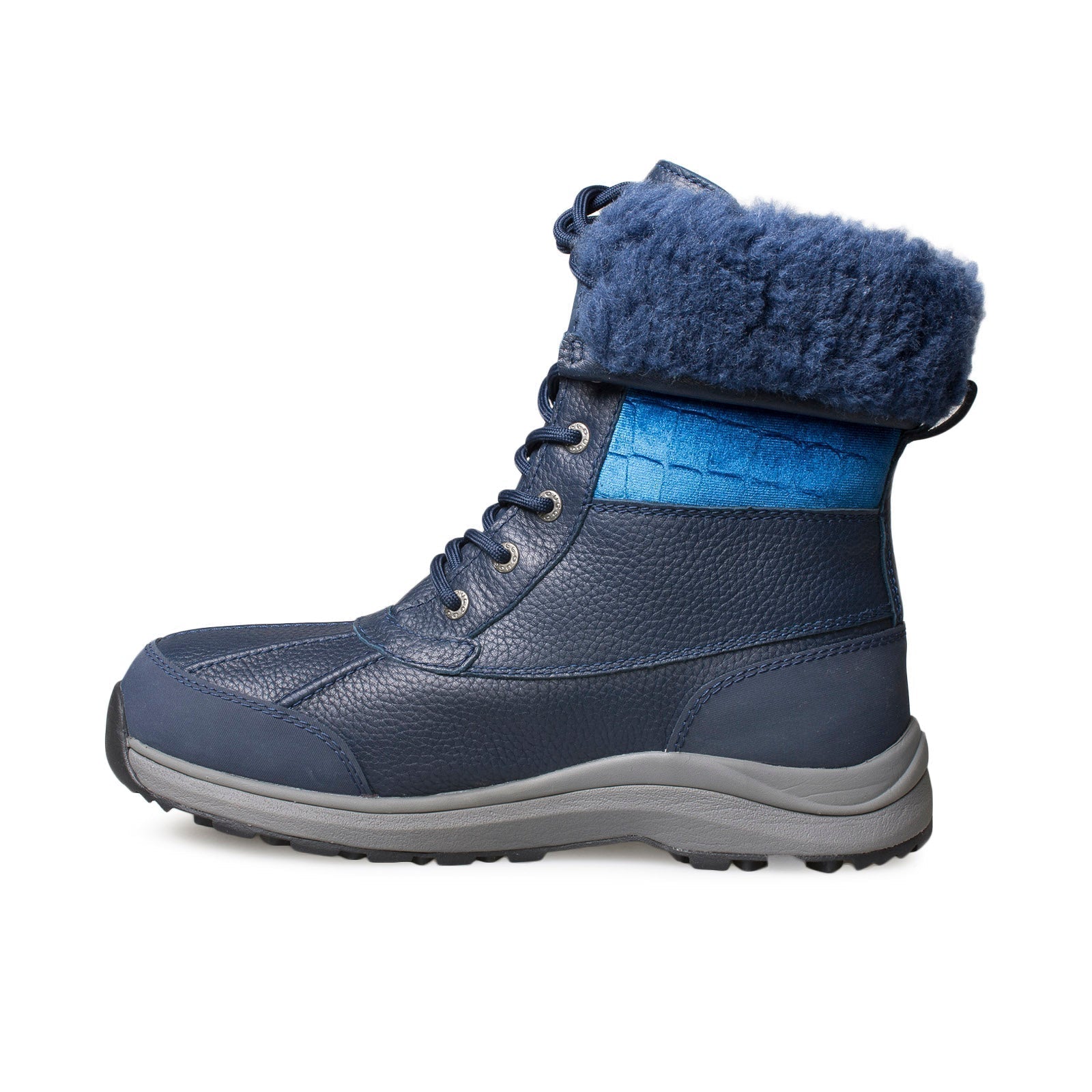 UGG Adirondack III Velvet Croc Navy Boots - Women's