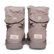 UGG Mini Bailey Suede Bow Smoke Plum Boots - Women's