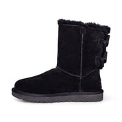 UGG Bailey Suede Bow Black Boots - Women's