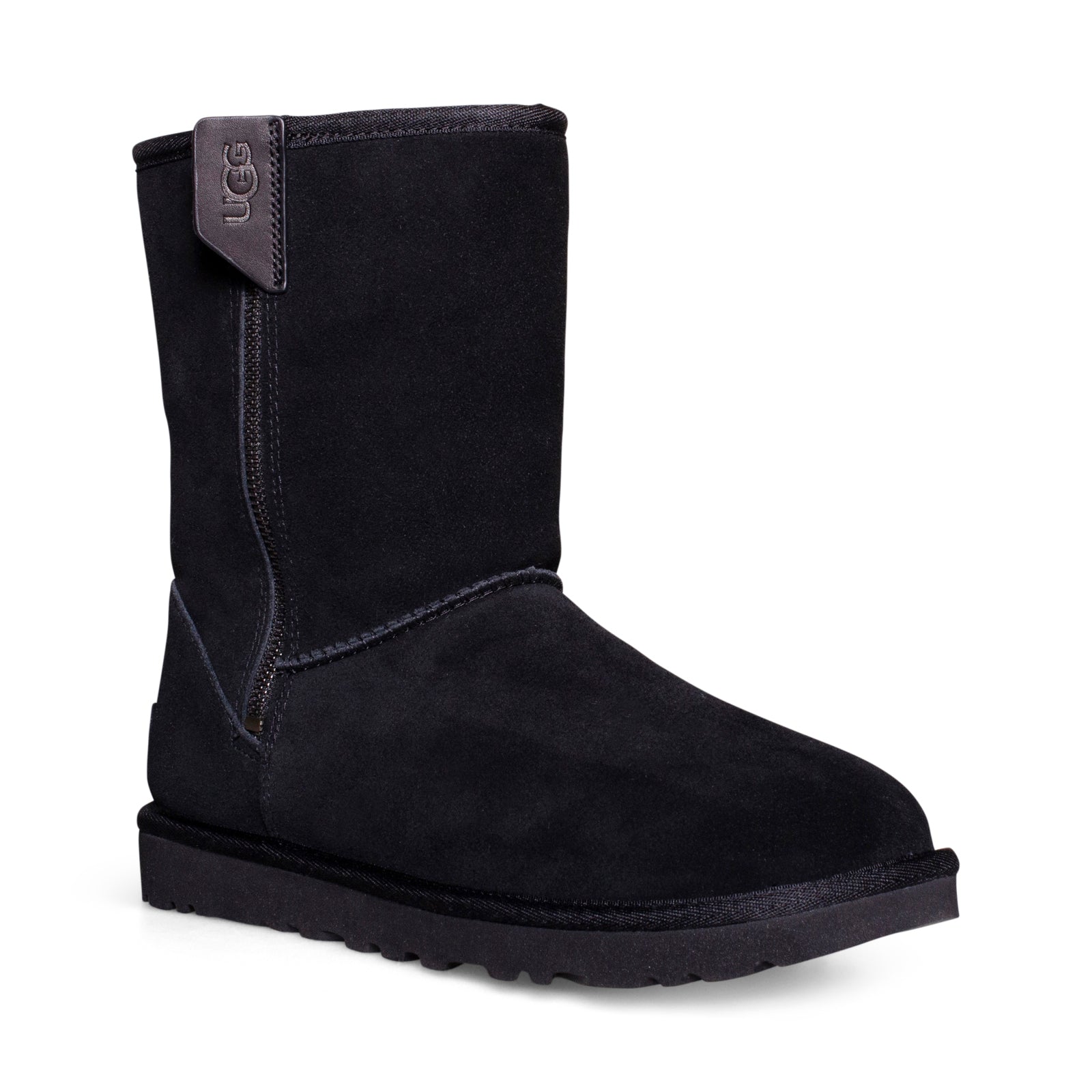 UGG Classic Short Bailey Zip Black Boots - Women's