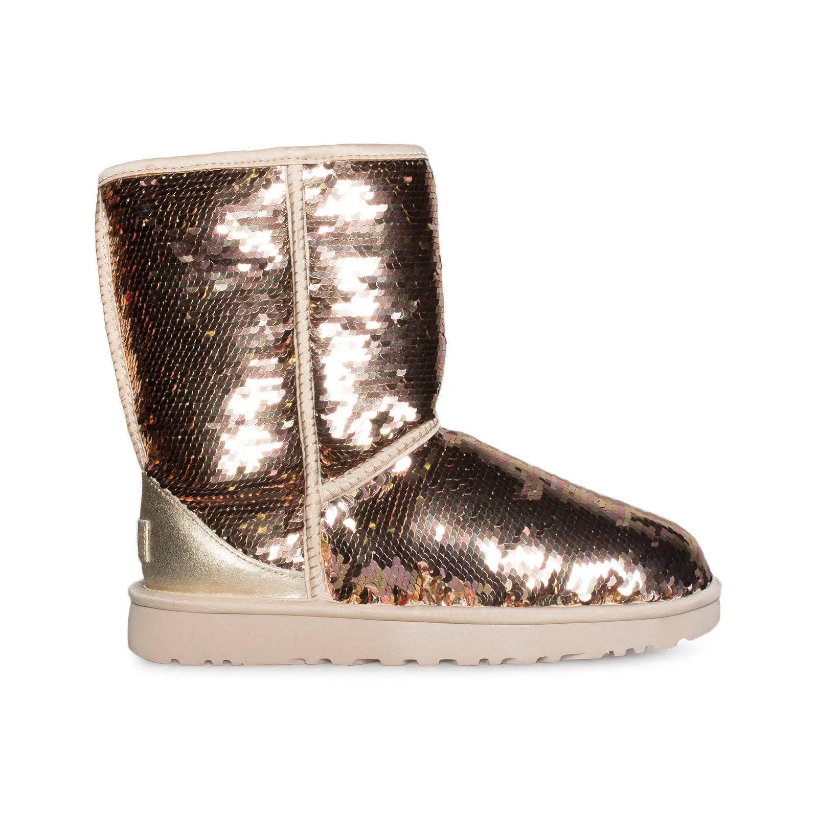 UGG Classic Short Sequin Gold Combo Boots - Women's