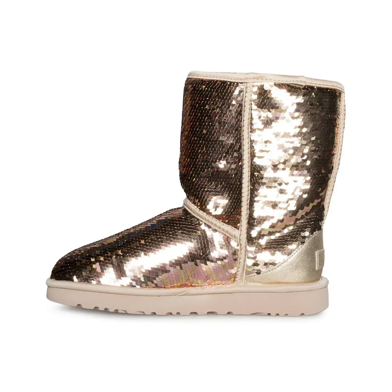 UGG Classic Short Sequin Gold Combo Boots - Women's