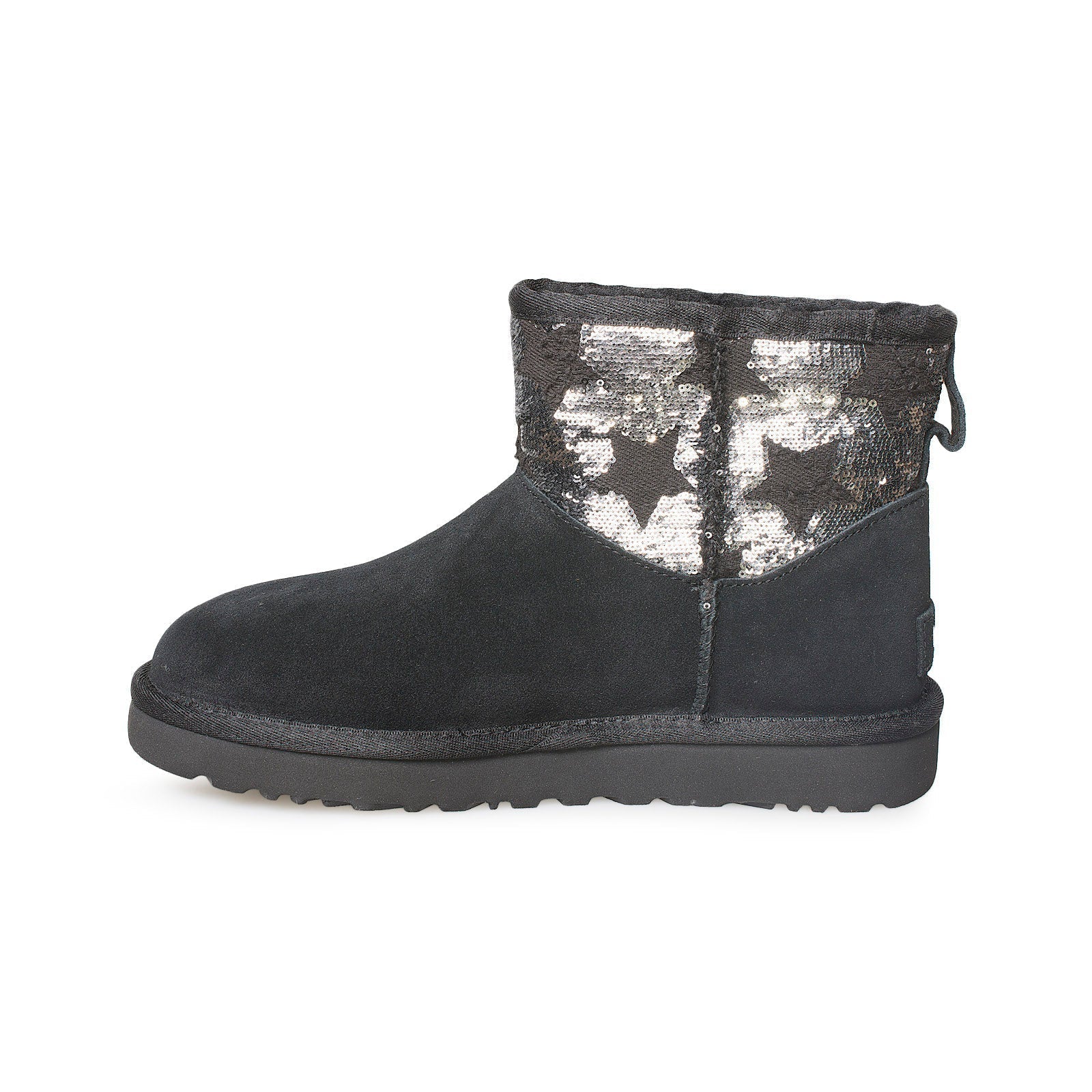 UGG Classic Mini Sequin Stars Black Boots - Women's