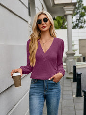 V-Neck Long Sleeve T-Shirt