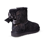 UGG Mini Bailey Bow Glimmer Black Boots - Women's