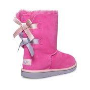 UGG Bailey Bow II Pink Azalea / Icelandic Blue Boots - Youth