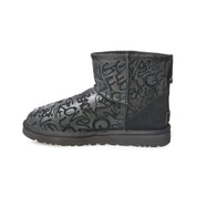 UGG Classic Mini Sparkle Graffiti Black Boots - Women's