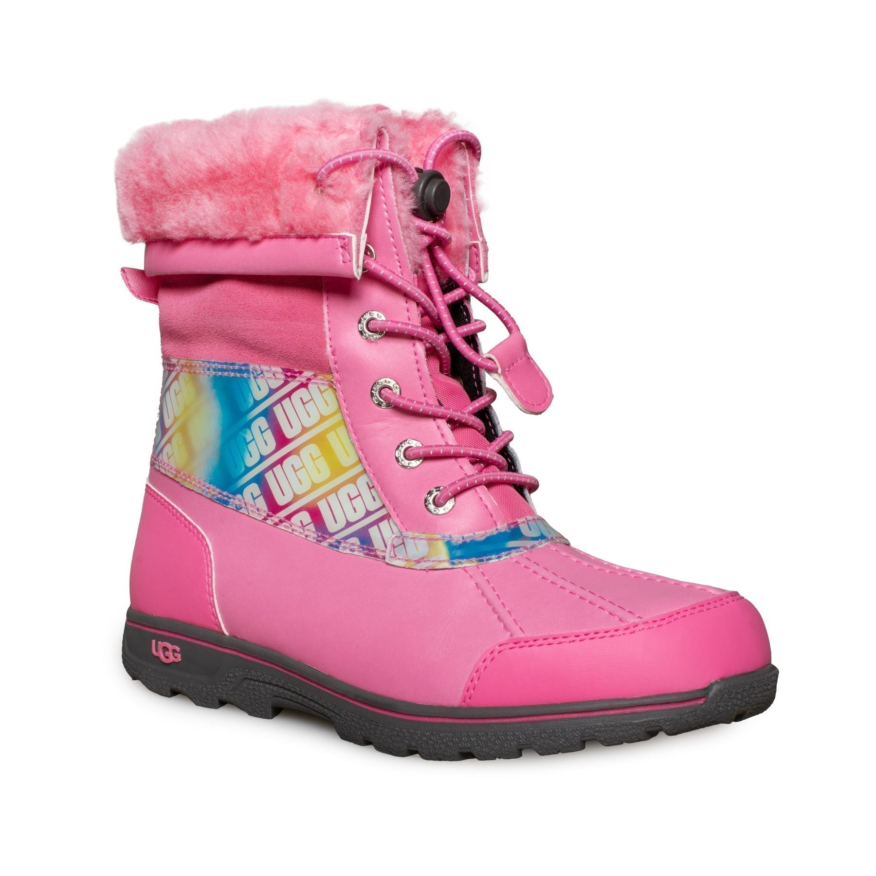 UGG Butte II Chromatic Pink Rose Boots - Youth