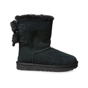 UGG Bailey Corduroy Bow Black Boots - Women's