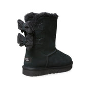 UGG Bailey Corduroy Bow Black Boots - Women's