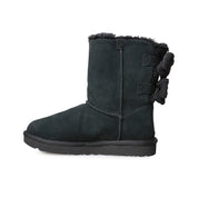 UGG Bailey Corduroy Bow Black Boots - Women's