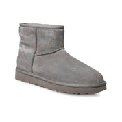 UGG Classic Mini II UGG Print Grey Boots - Women's