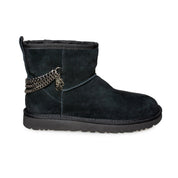 UGG Classic Mini Chains Black Boots - Women's