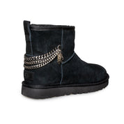 UGG Classic Mini Chains Black Boots - Women's