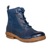 UGG Hapsburg Navy Leather Boots - Women's