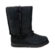 UGG Hadley II WP Tall Black Boots - Youth