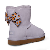 UGG Mini Bailey Bow Retro Spots Grey Boots - Women's