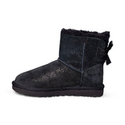 UGG Mini Bailey Bow Twinkle Black Boots - Women's