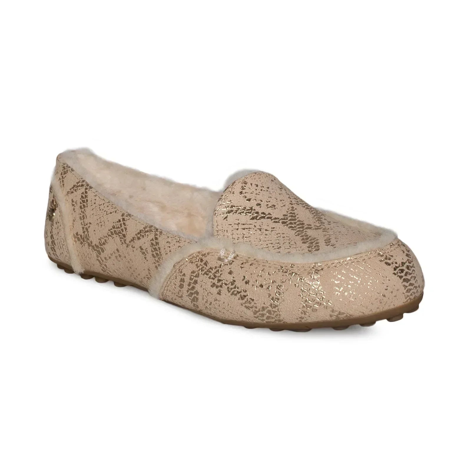 UGG Hailey Metallic Snake Gold Slippers - Women's