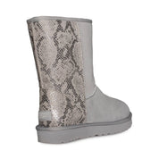 UGG Classic Short Metallic Snake Silver Boots - Women's