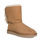 UGG Bailey Bow Short Ruffle Chestnut Boots - Women's