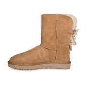 UGG Bailey Bow Short Ruffle Chestnut Boots - Women's