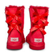 UGG Bailey Bow II Samba Red Boots - Youth