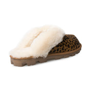 UGG Coquette Leopard Natural Slippers - Women's