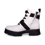 UGG Ashton Lace Up White Boots - Women's