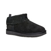 UGG Ultra Mini Fringe Bling Black Boots - Women's