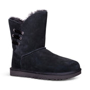 UGG Constantine Satin Ribbon Black Boots - Women's