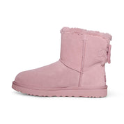 UGG Mini Bailey Ribbed Bow Lavender Boots - Women's