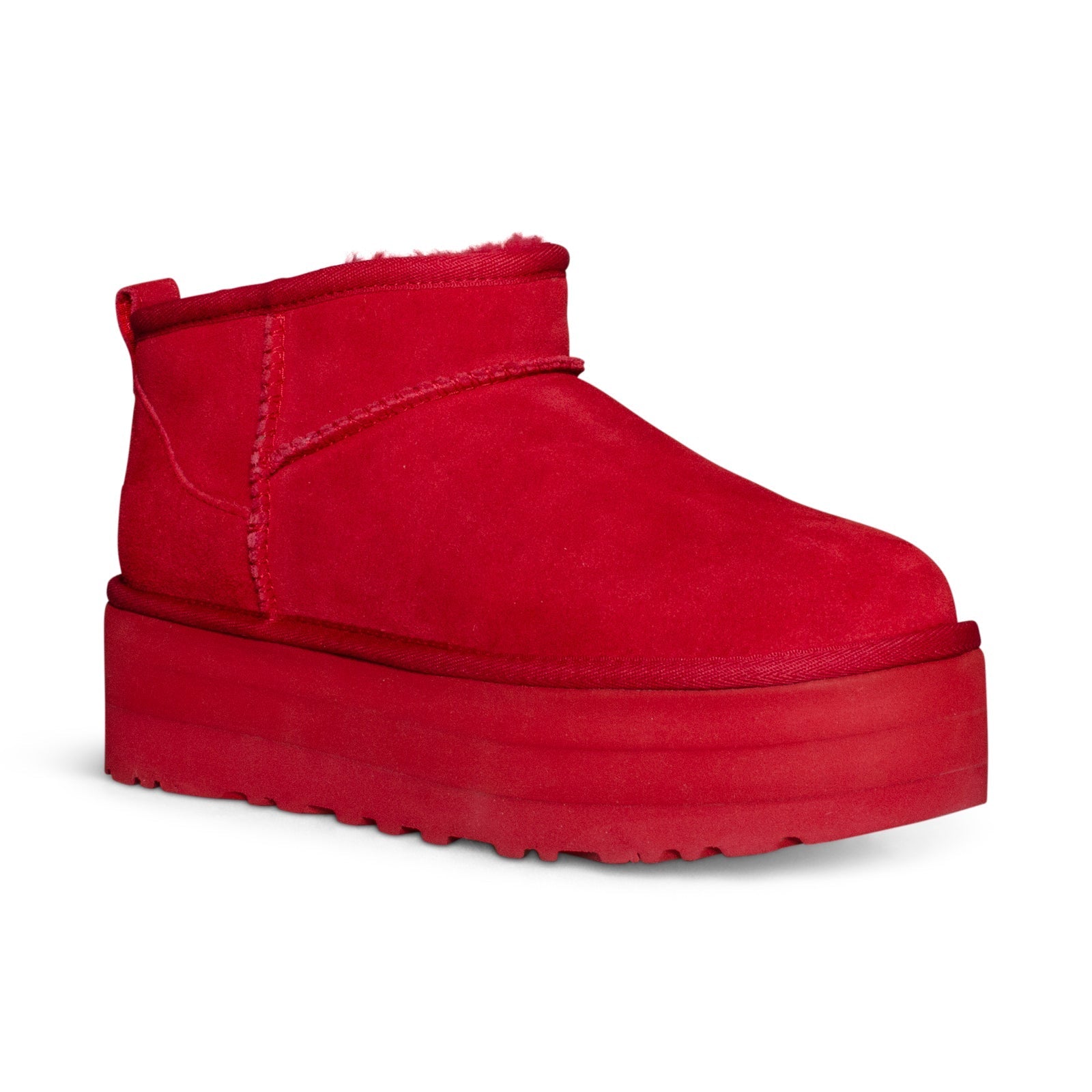 UGG Classic Ultra Mini Platform Samba Red Boots - Women's