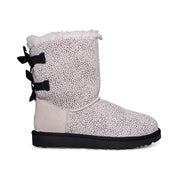 UGG Bailey Bow Micro Cheetah White Boots - Women's