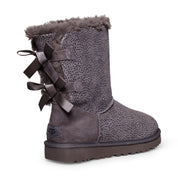 UGG Bailey Bow Micro Cheetah Charcoal Boots - Women's