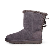 UGG Bailey Bow Micro Cheetah Charcoal Boots - Women's