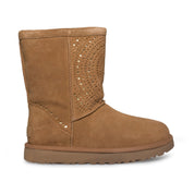 UGG Classic Short Sunshine Perf Chestnut Boots - Women's