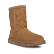 UGG Classic Short Sunshine Perf Chestnut Boots - Women's