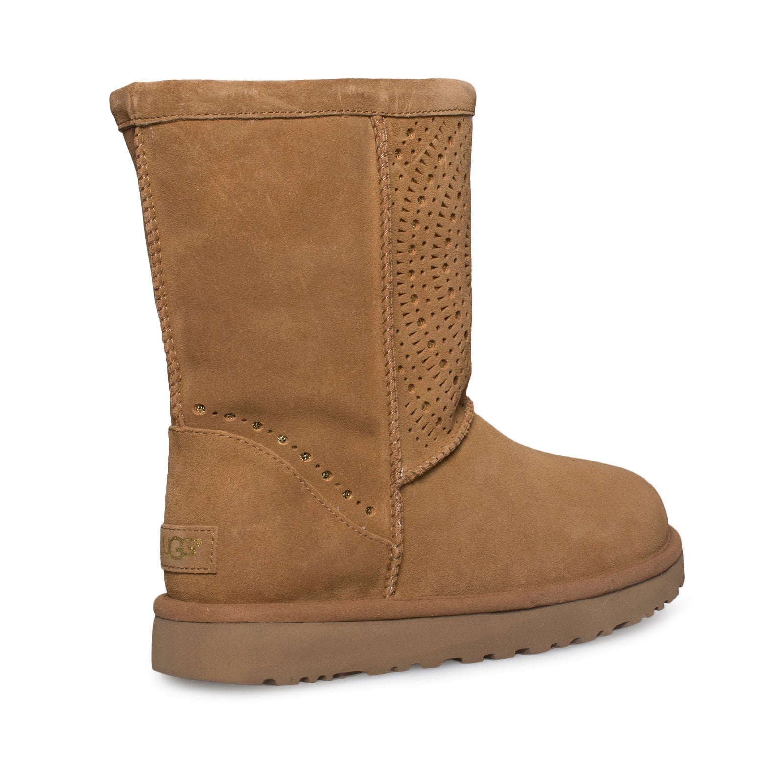 UGG Classic Short Sunshine Perf Chestnut Boots - Women's