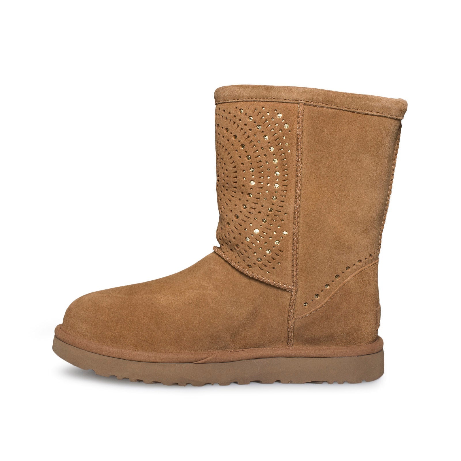 UGG Classic Short Sunshine Perf Chestnut Boots - Women's