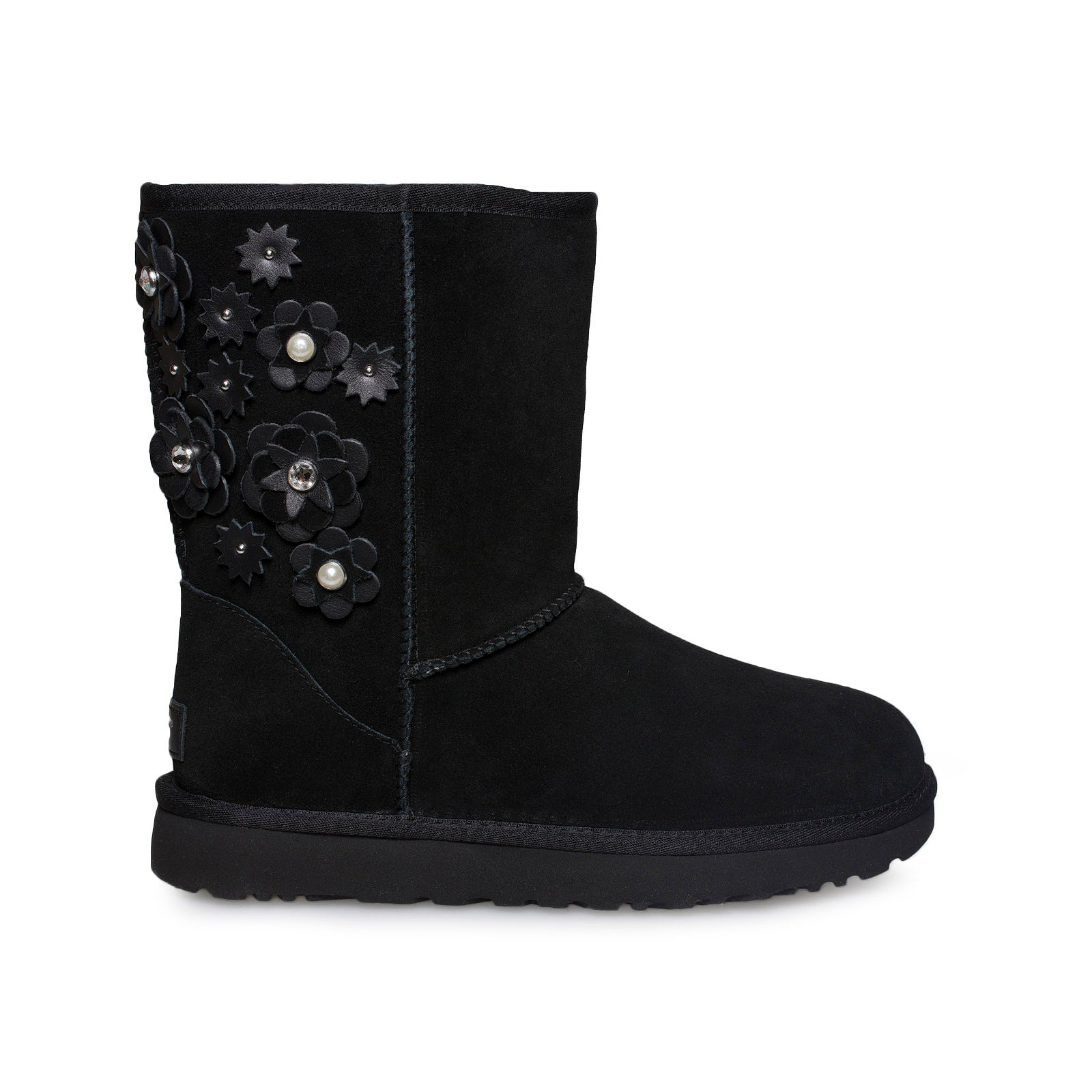 UGG Classic Short Petal Black Boots - Women's