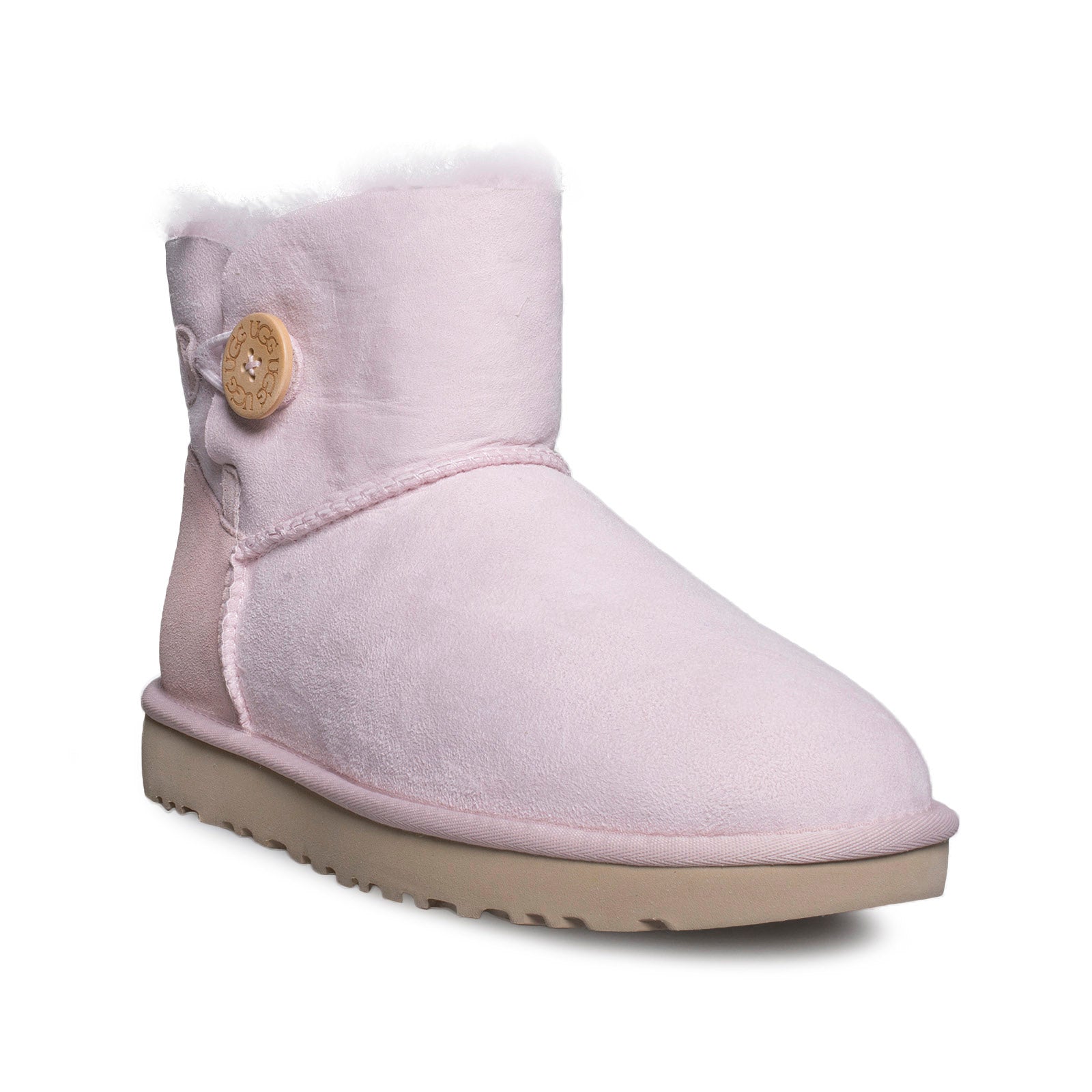 UGG Mini Bailey Button II Seashell Pink Boots - Women's